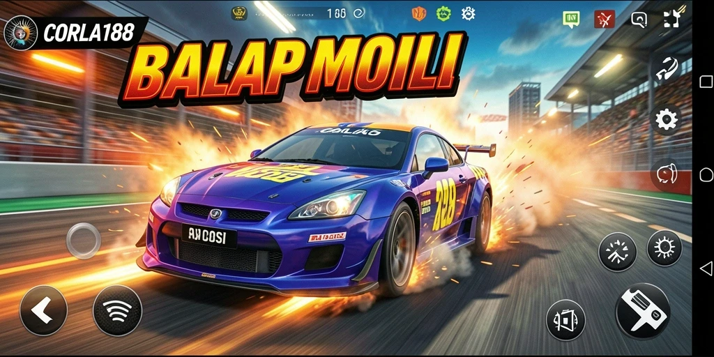 Tampilan gameplay balapan seru di CORLA188.