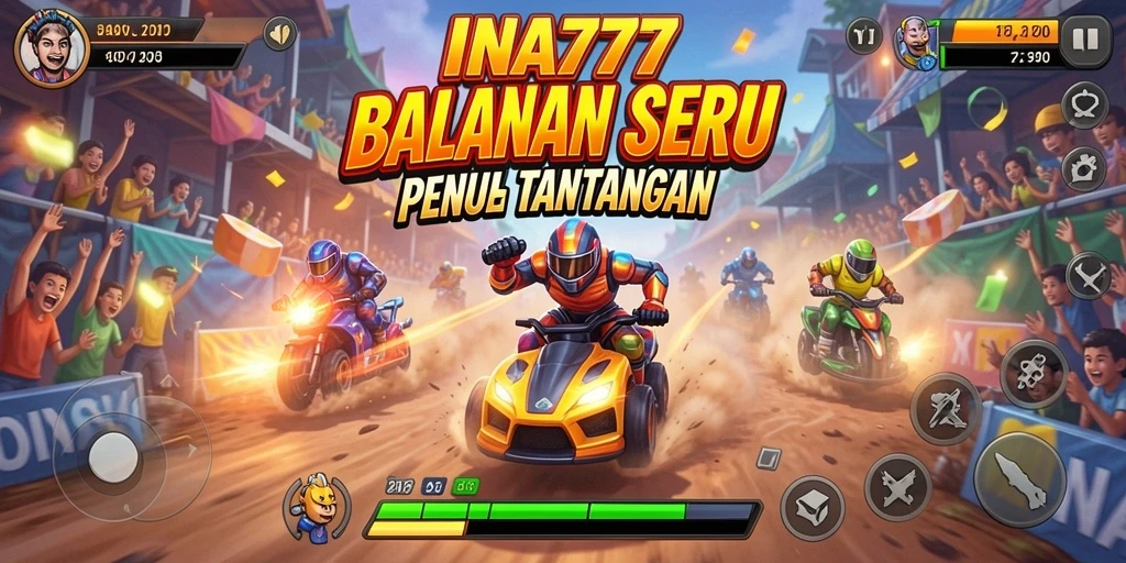Screenshot utama INA777 menampilkan aksi balapan yang mendebarkan dan grafis menarik.