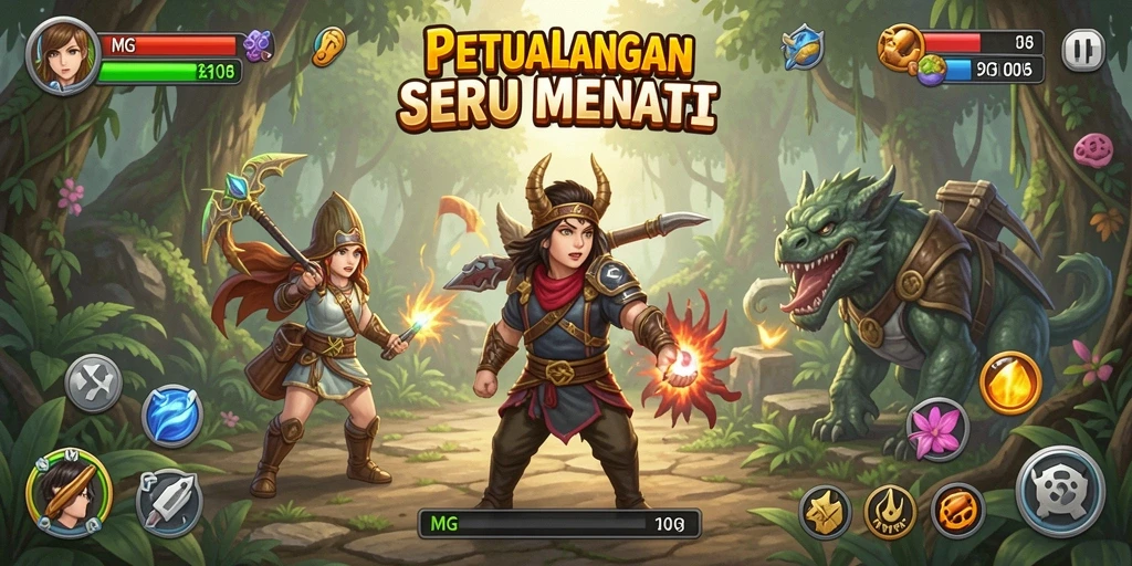 Tampilan gameplay MG108 dengan petualangan yang menarik dan penuh tantangan.